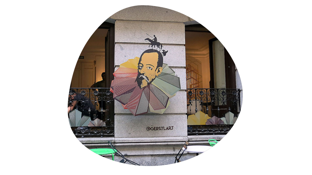 Portrait de Cervantes lors d'un voyage scolaire à Madrid au siècle d'or