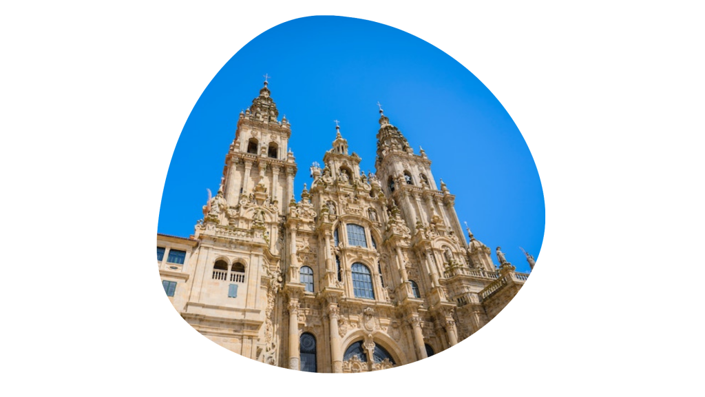 vue de la cathédrale lors d'un voyage scolaire à Saint-Jacques de Compostelle